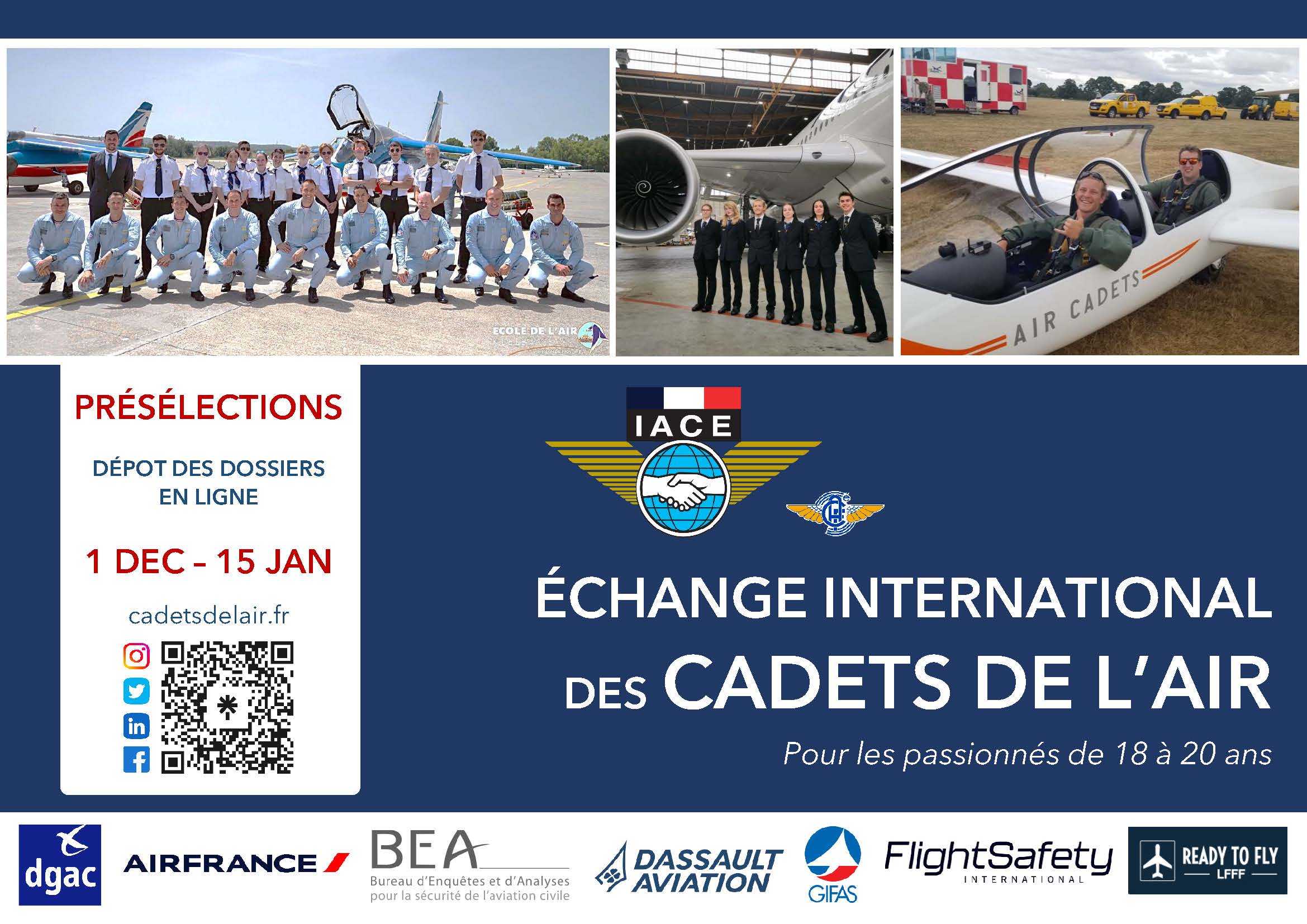 Cadets de l'air 2023 : ouverture des présélections à partir du 1er décembre 2022