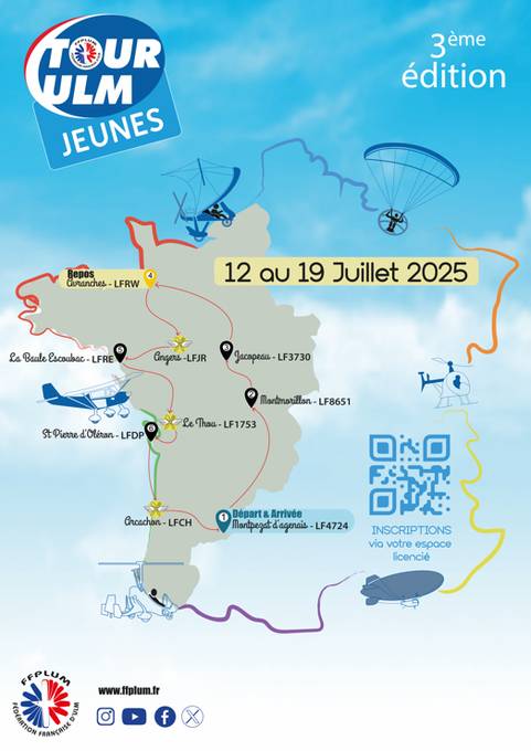 Affiche du Tour ULM Jeunes 2025