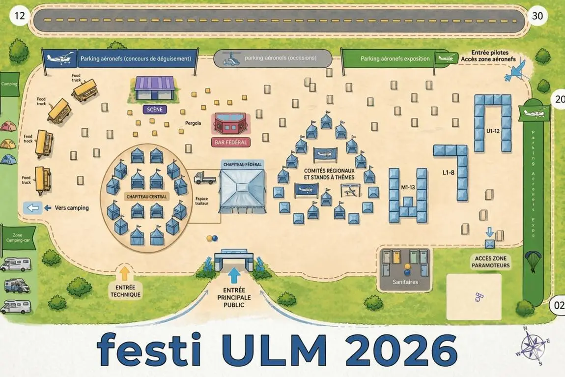 Vue d’ensemble du Festi’ULM 2026